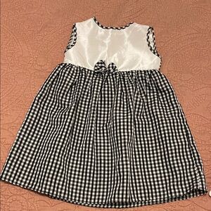 marmellata Black & White Gingham Dress with Bow
